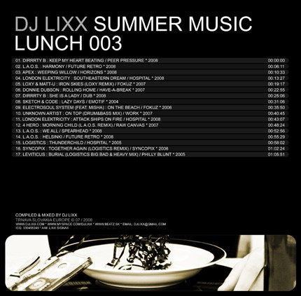 DJ Lixx - Summer Music Lunch 003 DJ Lixx - Summer Music Lunch 003 (mp3 tracklist)